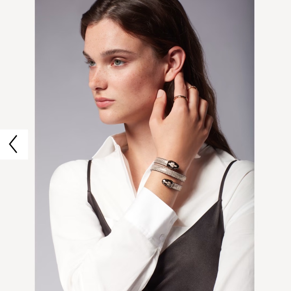 Bulgari serpenti forever leather bracelet